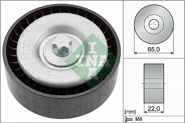 Deflection/Guide Pulley, V-ribbed belt